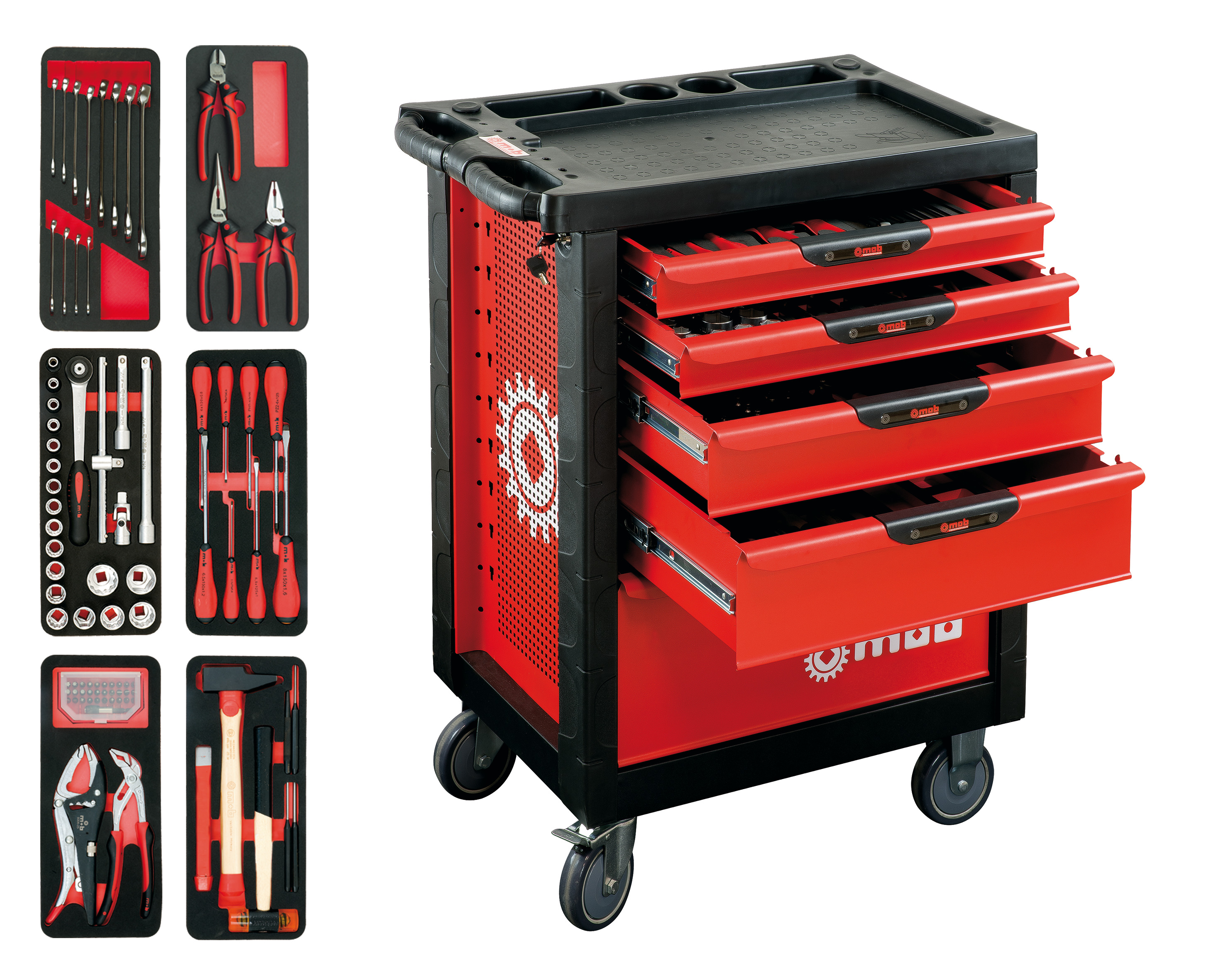 Servante proliner 5 tiroirs - 86 outils