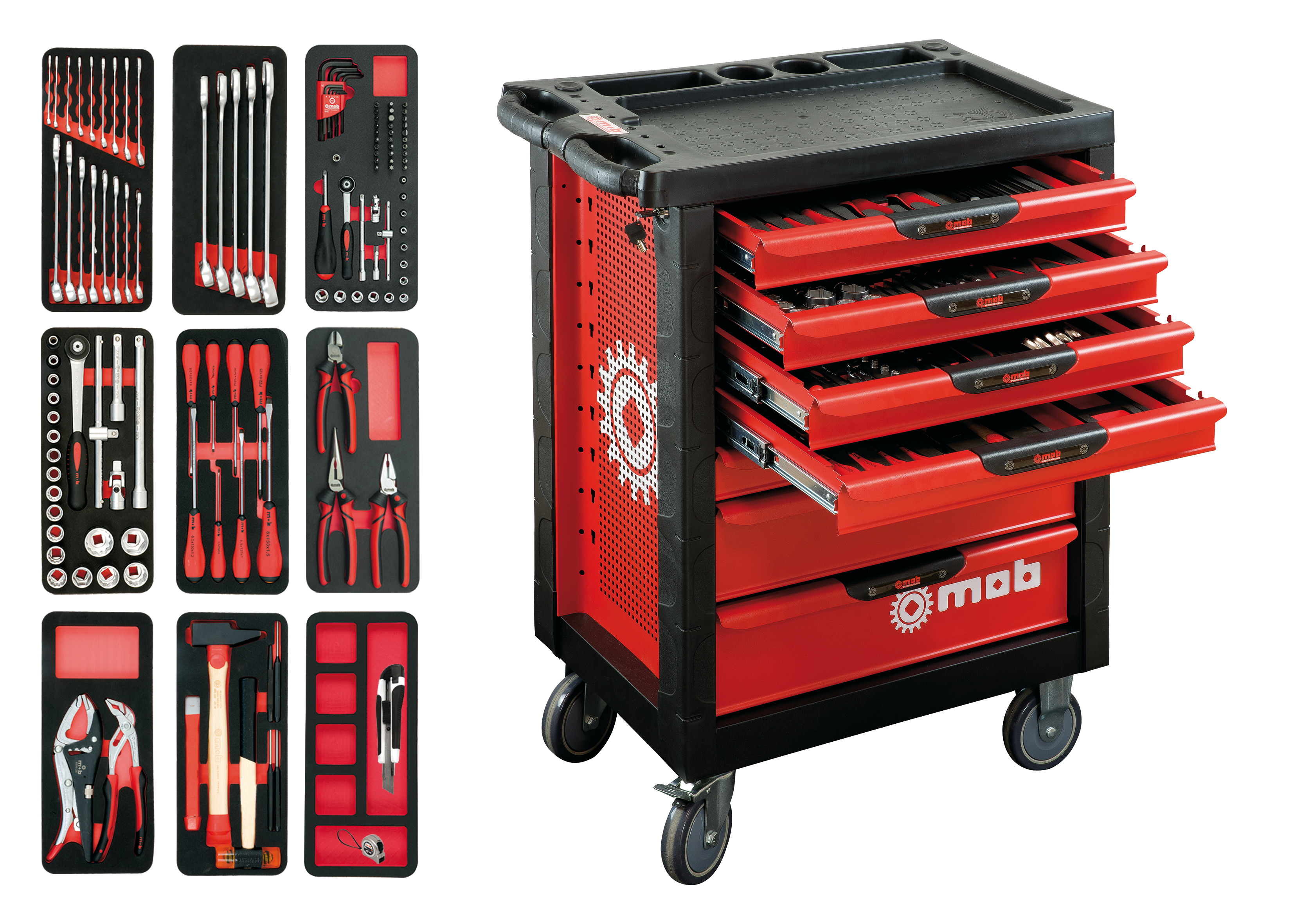 Servante proliner 7 tiroirs - 126 outils